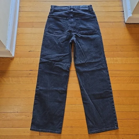 Madewell, The Perfect Vintage Wide-Leg Jean, Black, EUC, Women's 26 - Picture 2 of 16